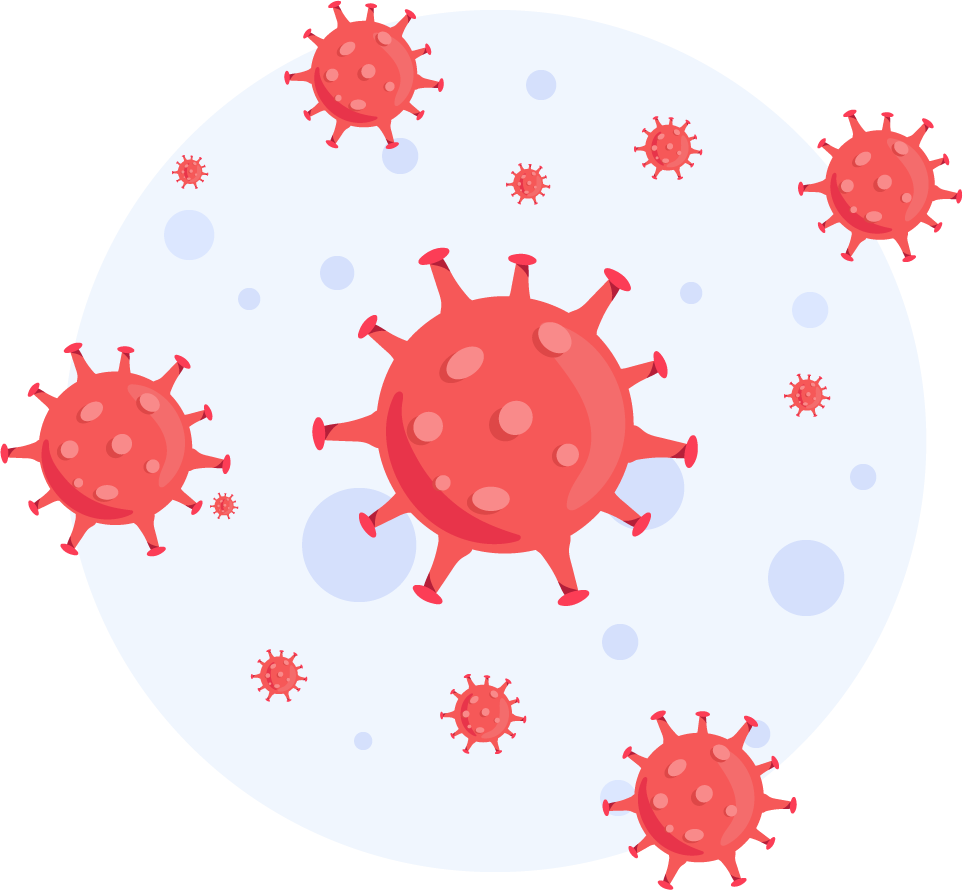 Illustration explaining coronavirus (COVID-19)