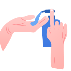 Soap on hand