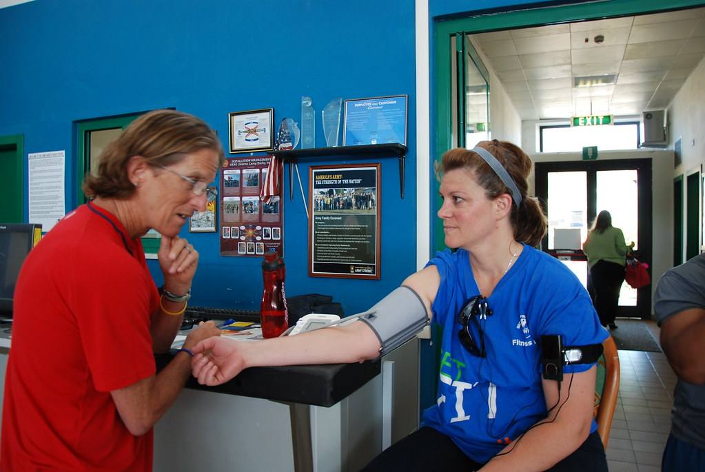 Blood pressure check showing high blood pressure symptoms